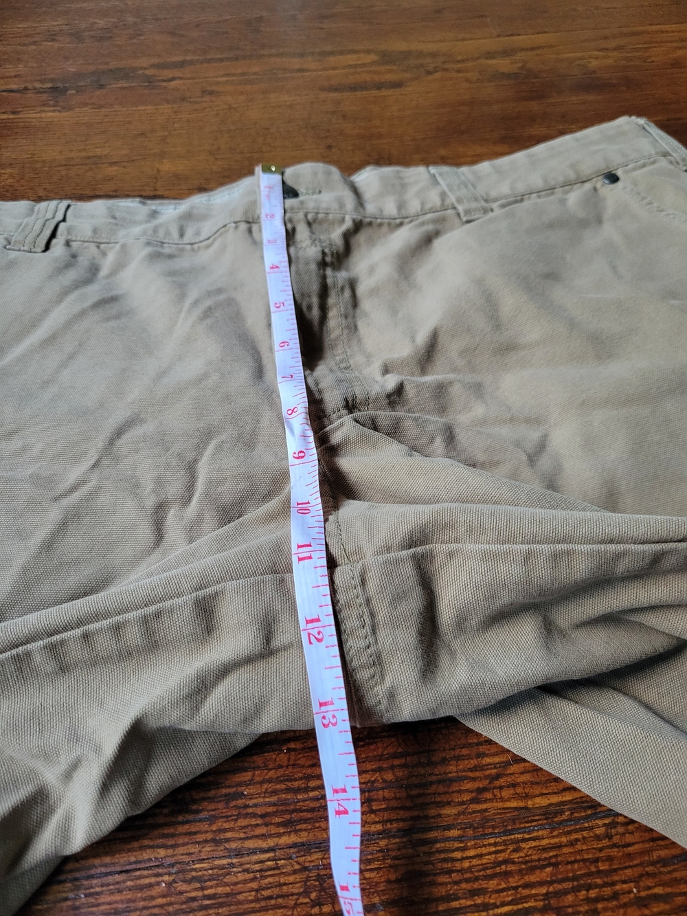 Columbia Men Size 40W 8L Flat Front Cargo Khaki Tan Shorts Workwear, Hiking - Picture 9 of 17